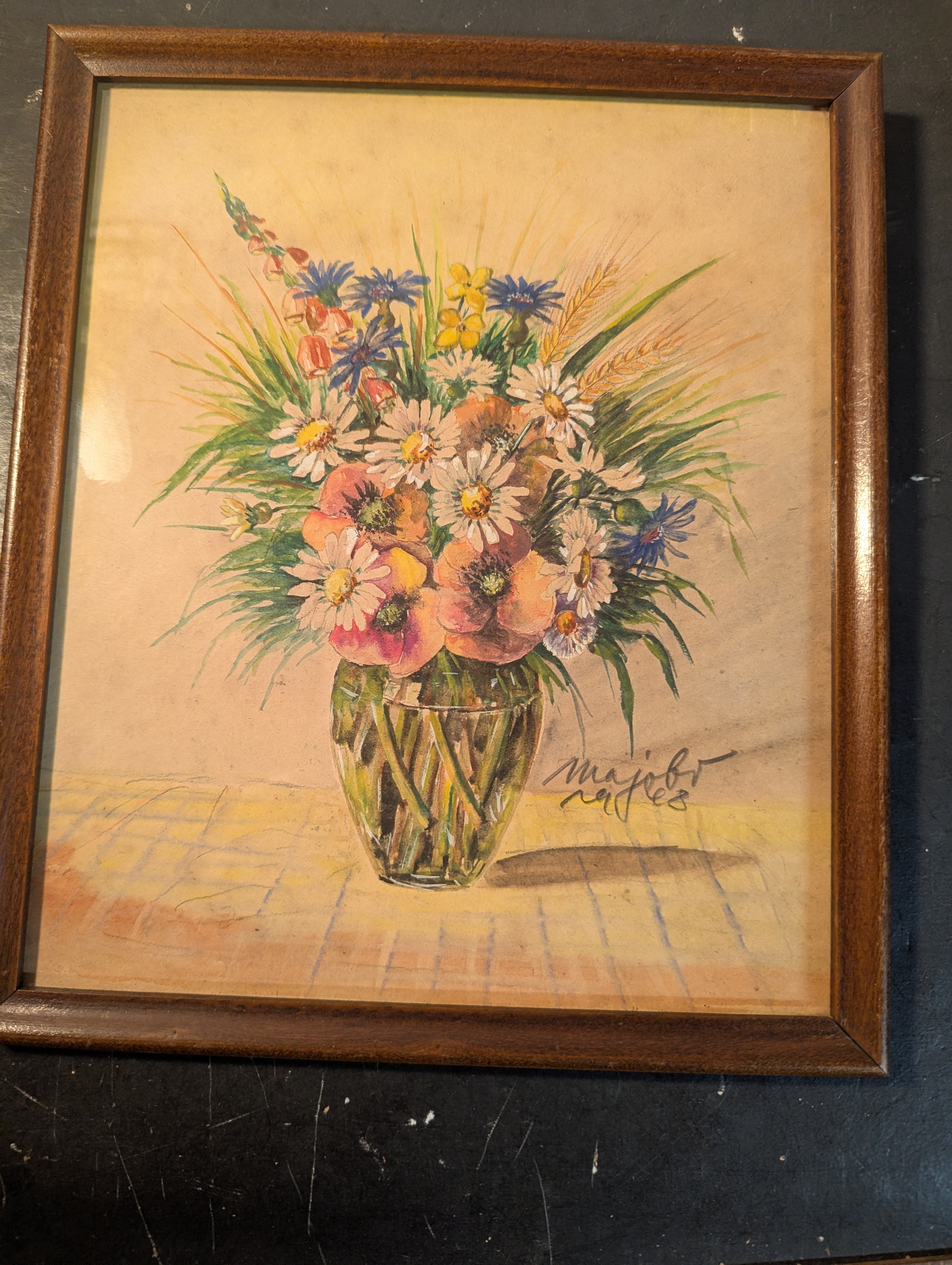 Vintage Maja Albrecht Botanical Print – Mid-Century Charm!