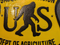 Sasquatch division cast iron sign