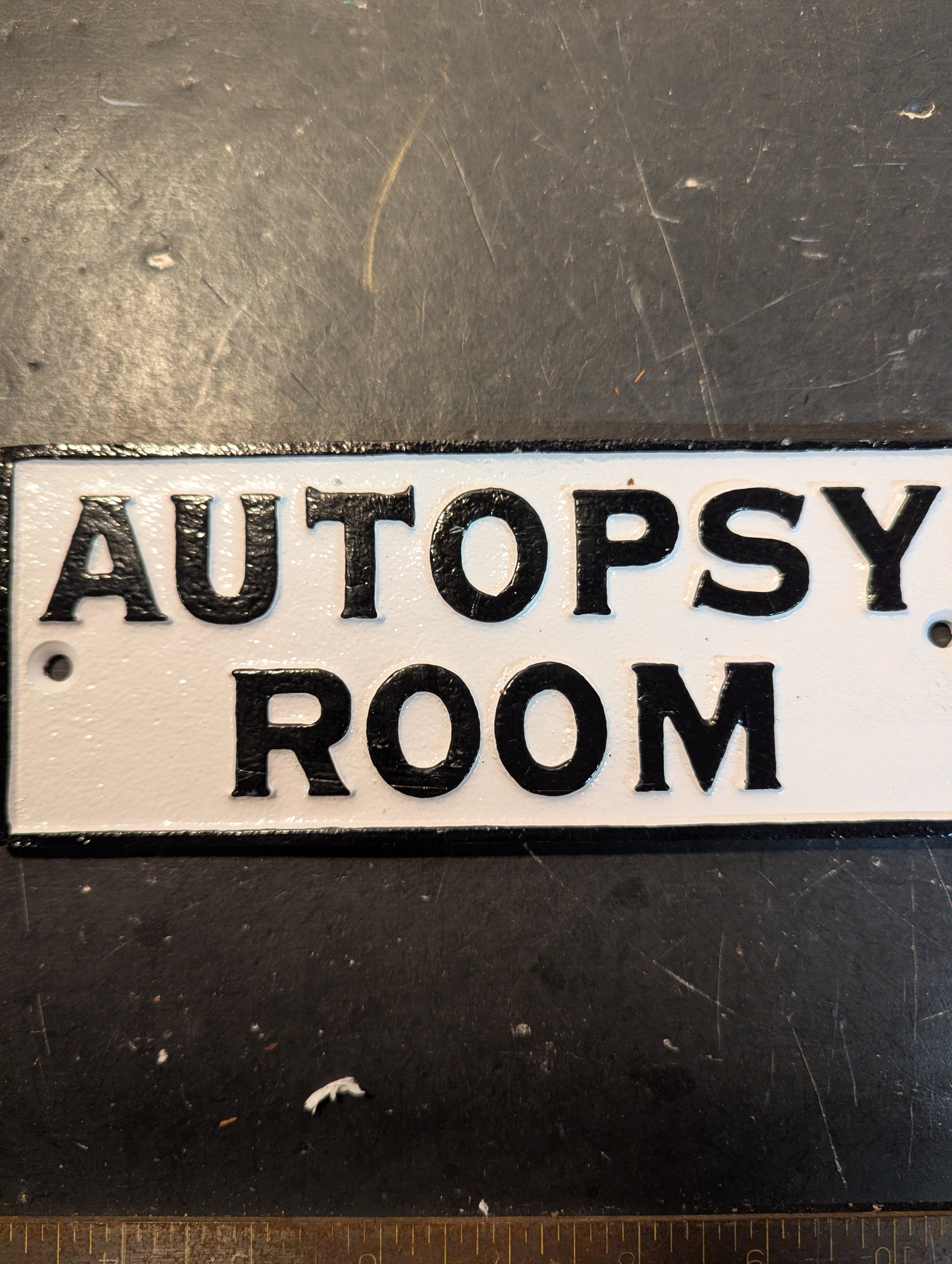 Cast iron autopsy room