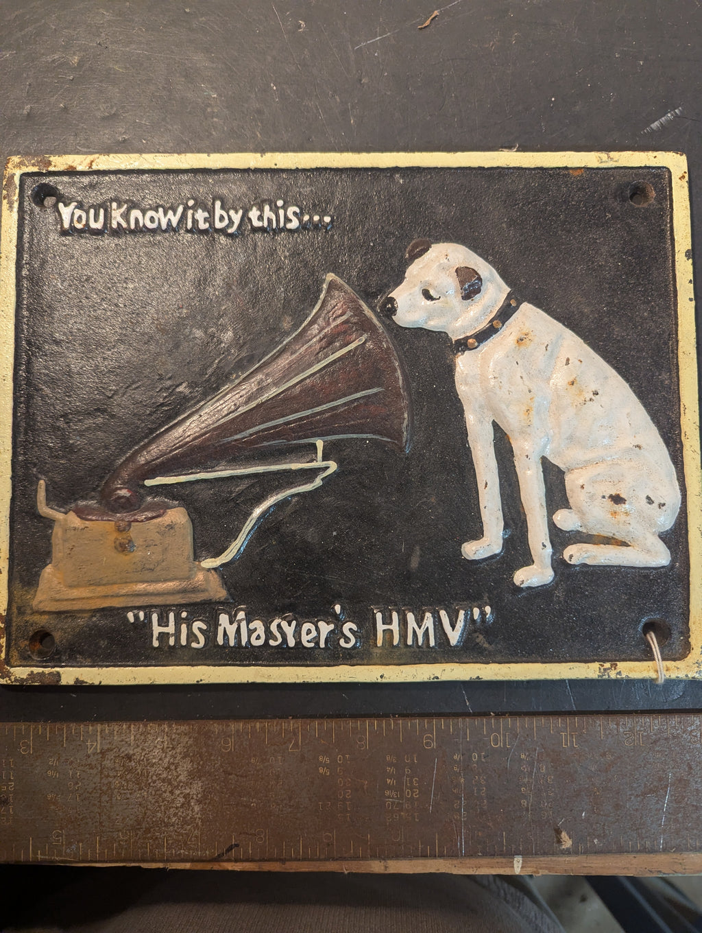 “His Master’s Voice” High-Quality Cast Iron Sign 🎶