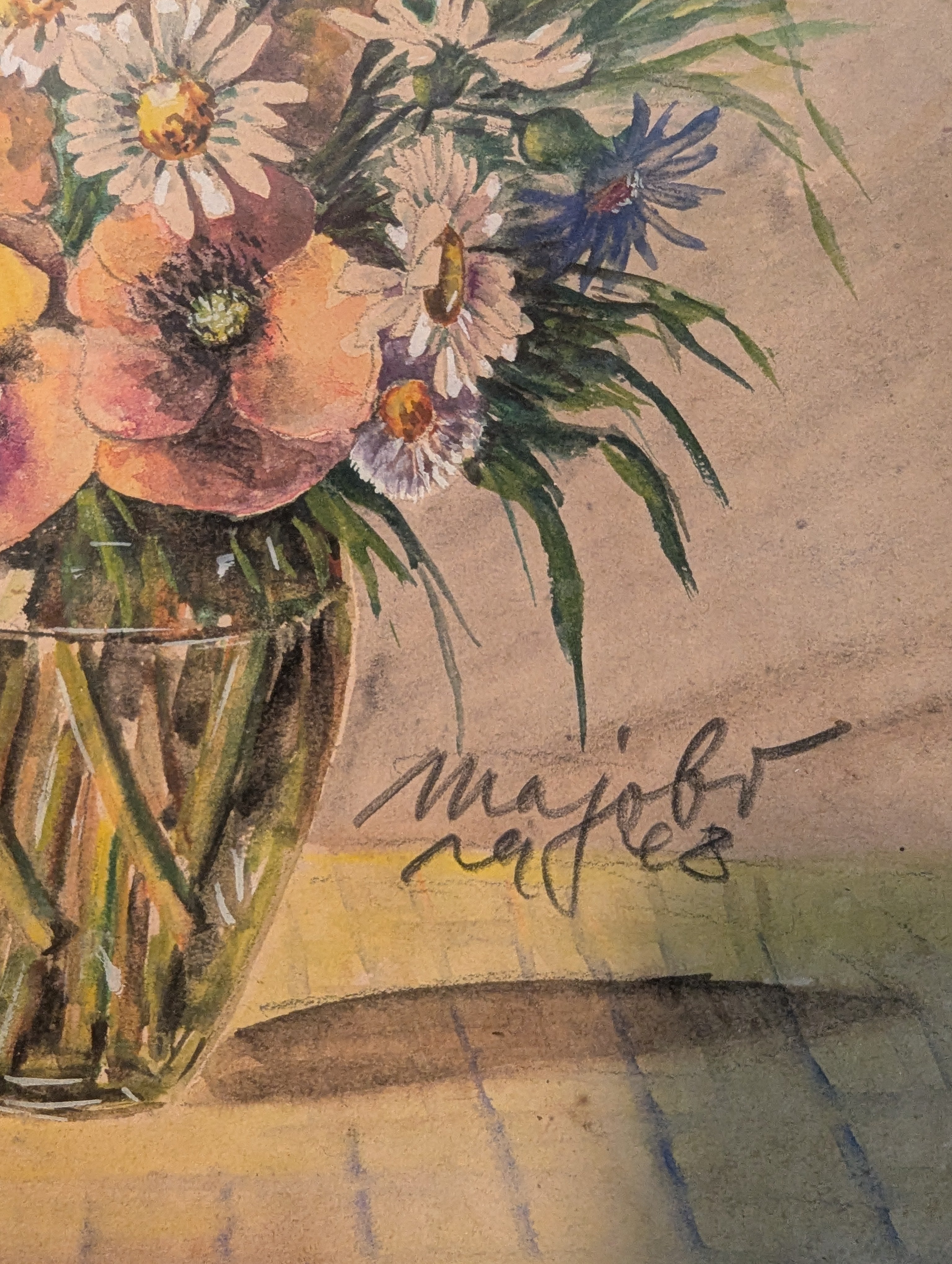 Vintage Maja Albrecht Botanical Print – Mid-Century Charm!